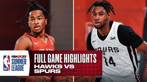 hawks vs spurs: top highlights and moments